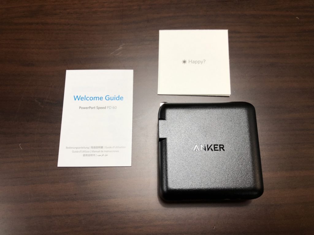 Anker PowerPort Speed 1 PD 60 内容物