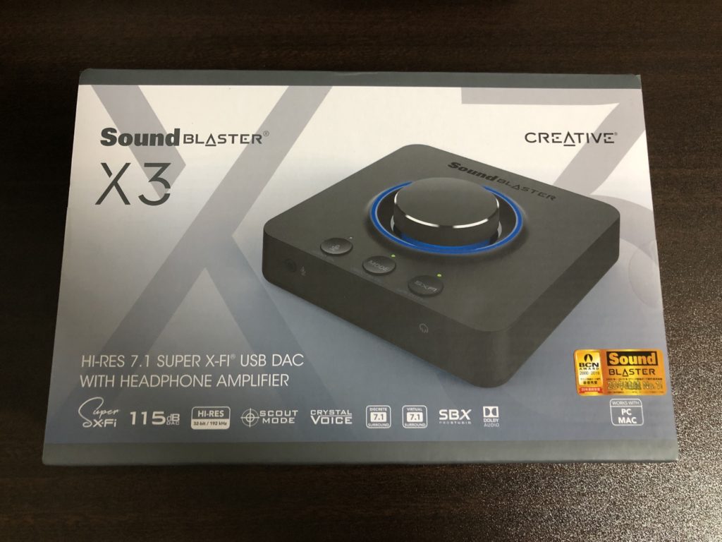 Sound Blaster X3 PS4/PS5/Nintendo Switch使用可能 Super X-Fi搭載USB